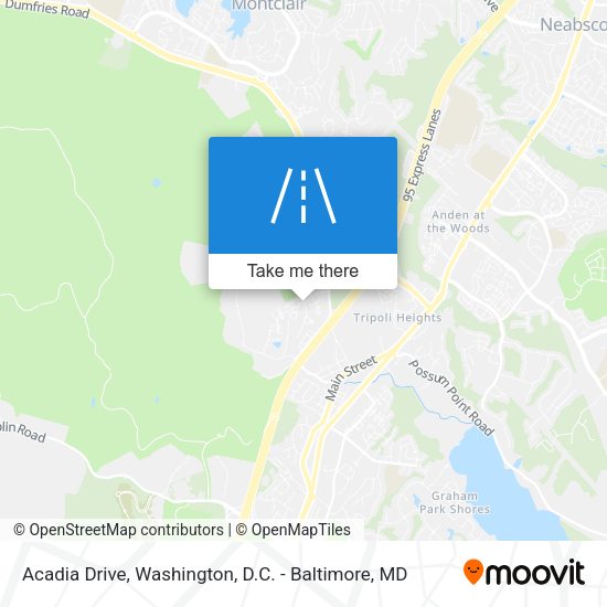 Acadia Drive map