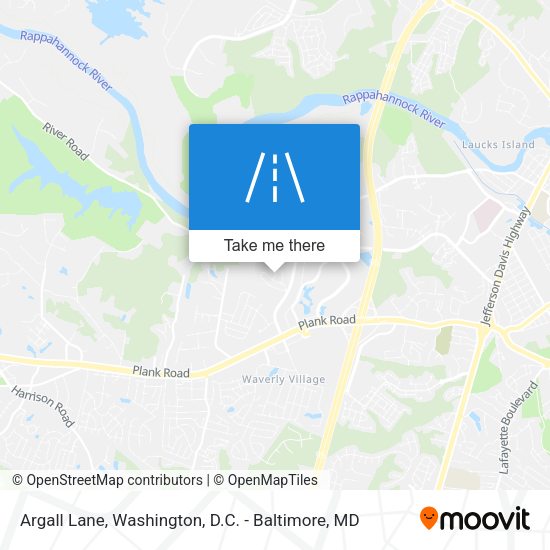 Argall Lane map