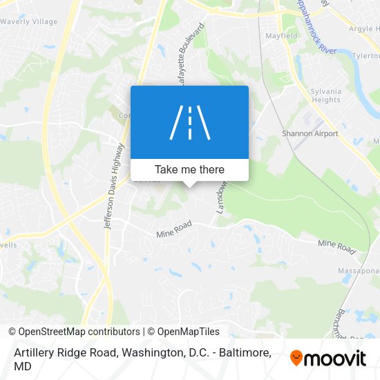 Artillery Ridge Road map