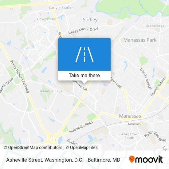 Mapa de Asheville Street