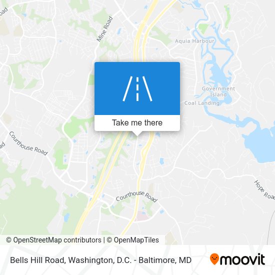 Bells Hill Road map