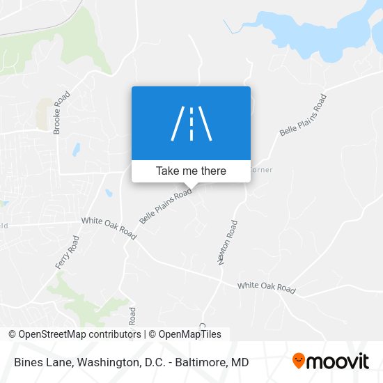Bines Lane map