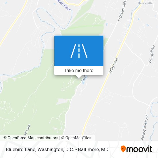 Bluebird Lane map