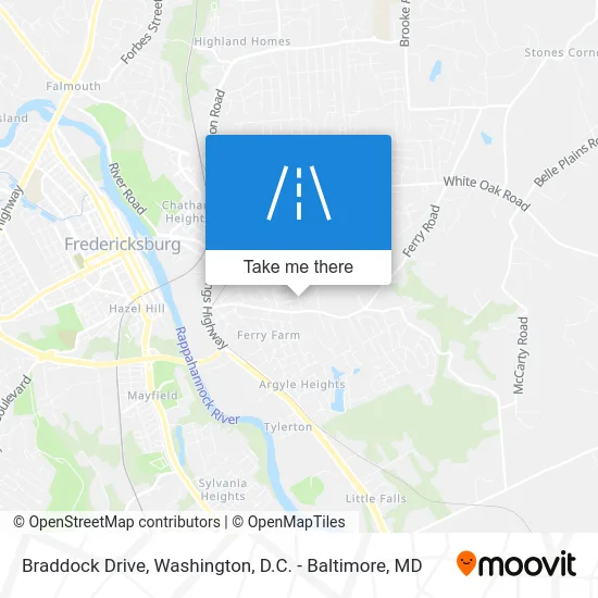 Braddock Drive map