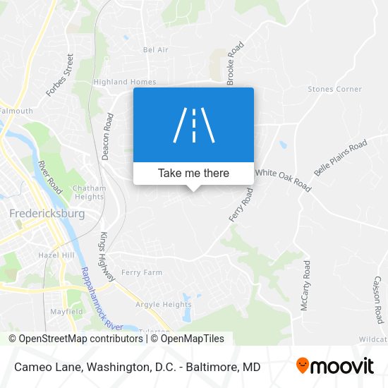 Cameo Lane map