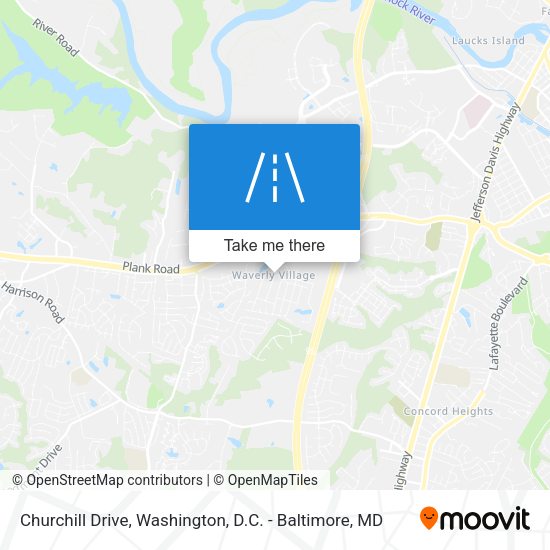 Churchill Drive map