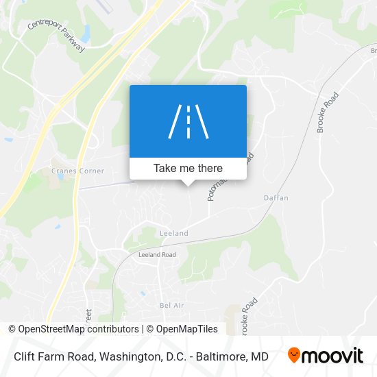 Clift Farm Road map
