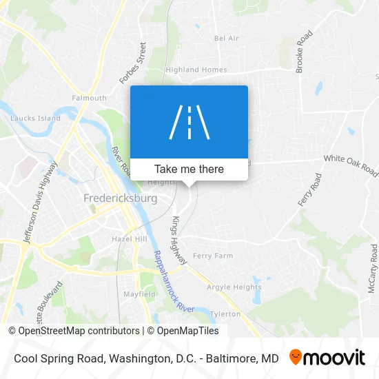 Cool Spring Road map