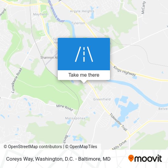 Coreys Way map