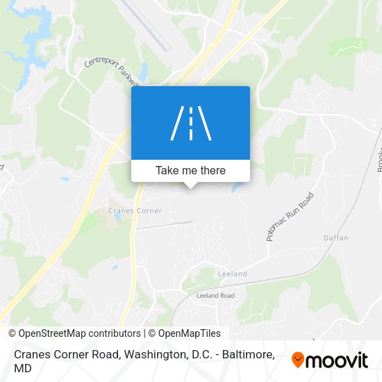 Cranes Corner Road map