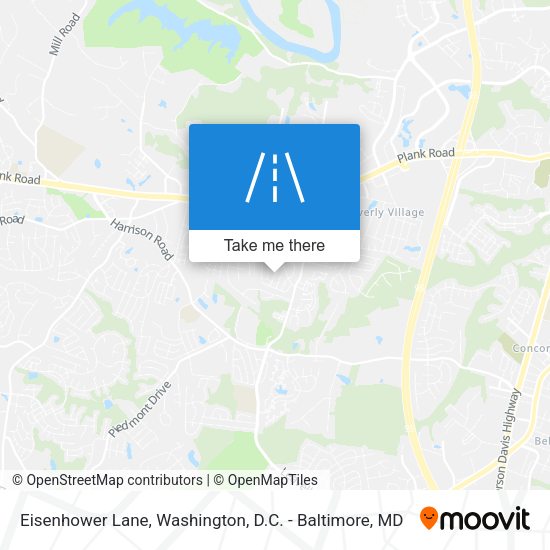 Mapa de Eisenhower Lane