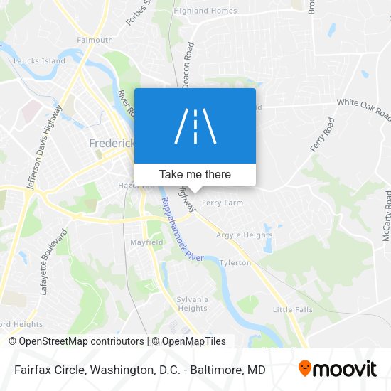 Fairfax Circle map