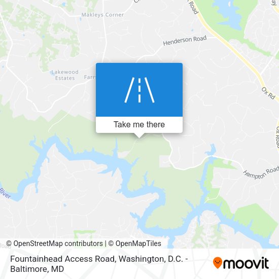 Fountainhead Access Road map