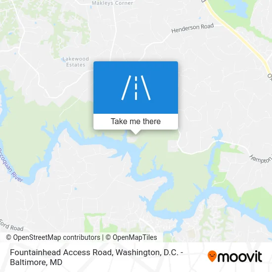 Fountainhead Access Road map