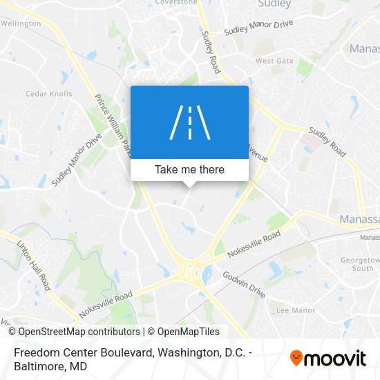 Mapa de Freedom Center Boulevard