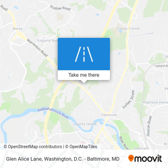 Glen Alice Lane map
