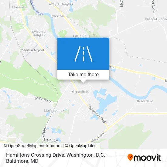 Hamiltons Crossing Drive map