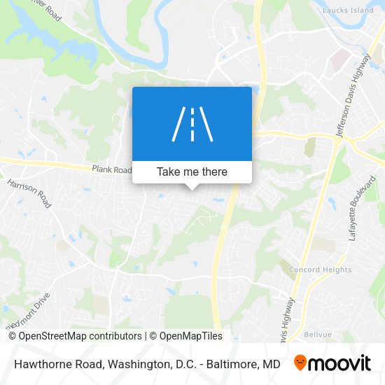 Hawthorne Road map