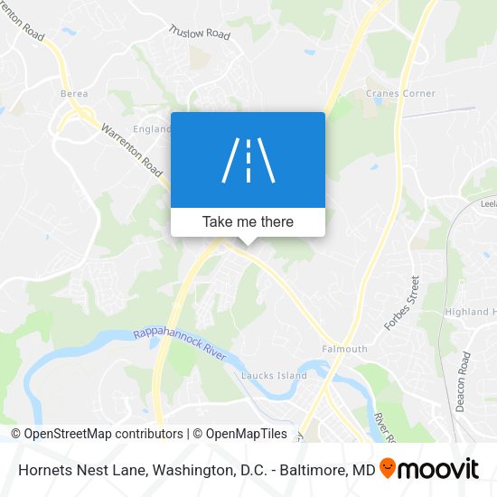 Hornets Nest Lane map