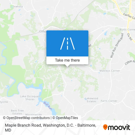 Maple Branch Road map