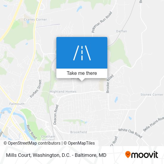 Mills Court map