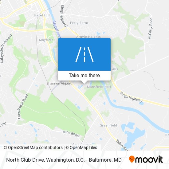 North Club Drive map
