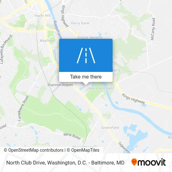 North Club Drive map