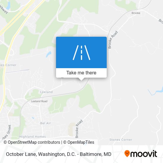October Lane map