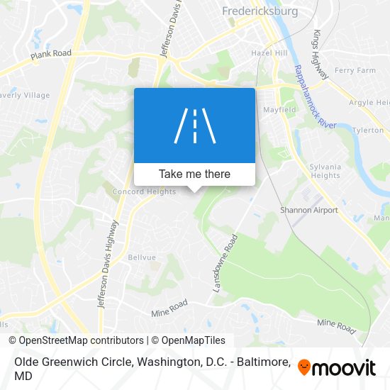 Mapa de Olde Greenwich Circle