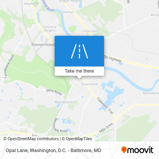 Opal Lane map