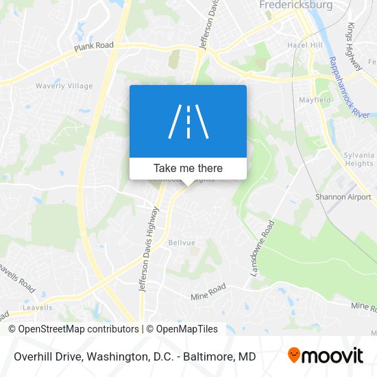 Mapa de Overhill Drive