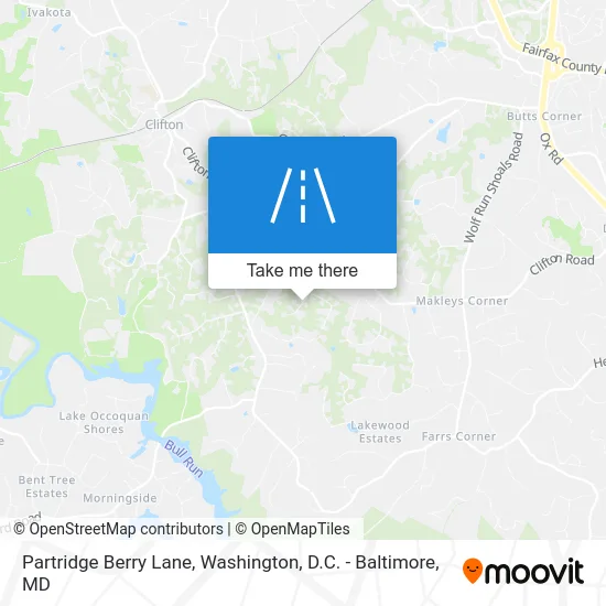 Partridge Berry Lane map