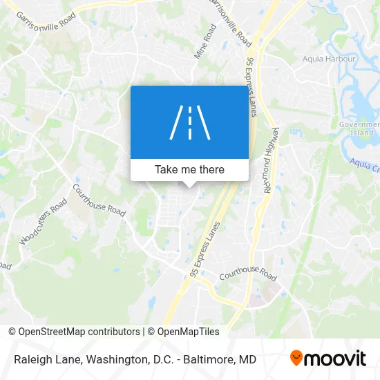 Raleigh Lane map