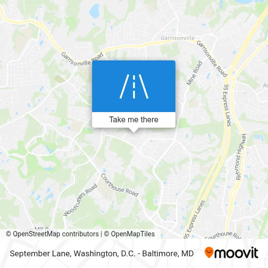 September Lane map