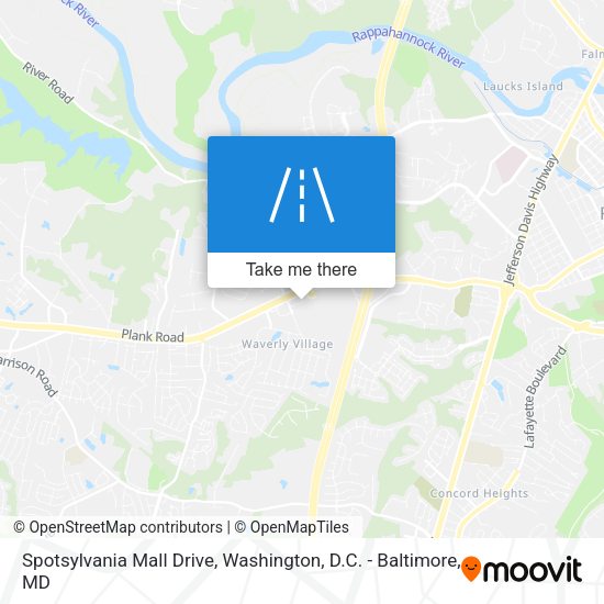 Spotsylvania Mall Drive map