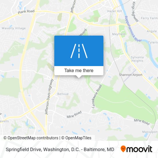 Mapa de Springfield Drive