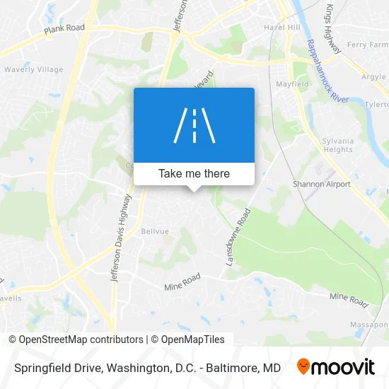 Springfield Drive map