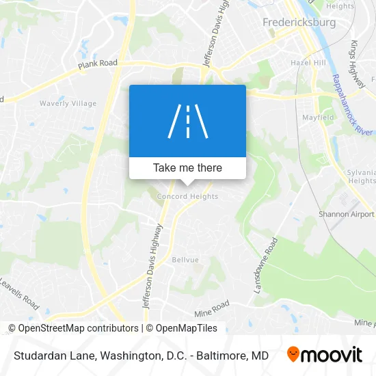 Studardan Lane map