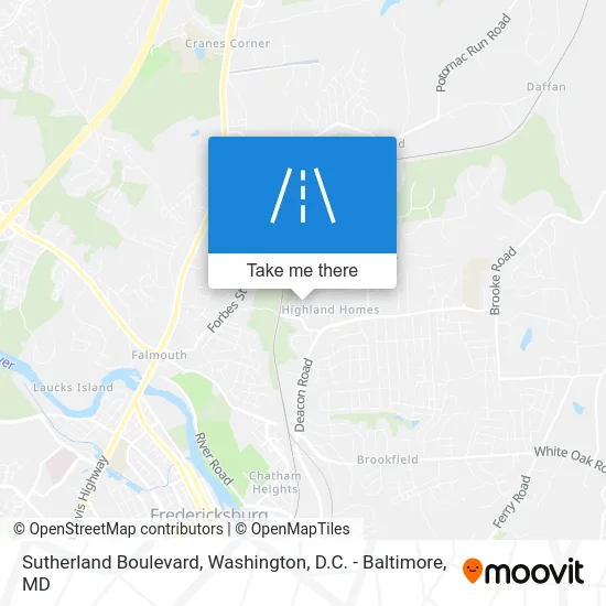 Sutherland Boulevard map