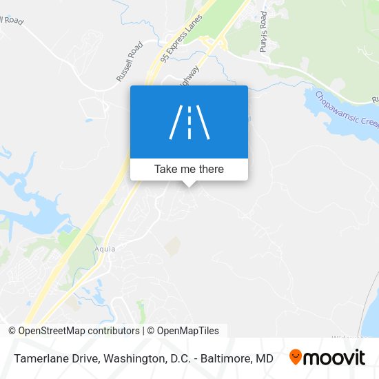 Tamerlane Drive map