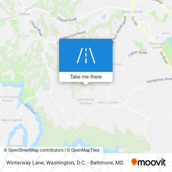 Winterway Lane map