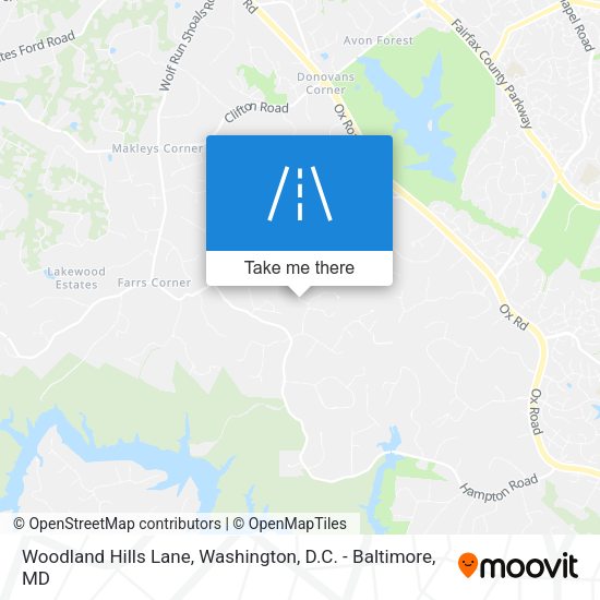Woodland Hills Lane map