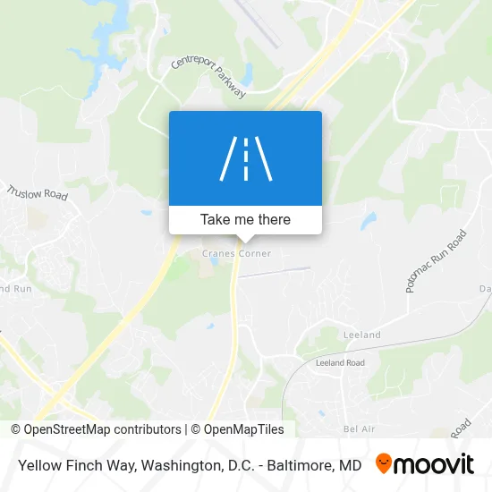 Yellow Finch Way map