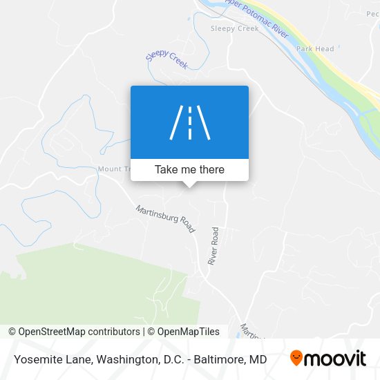 Yosemite Lane map