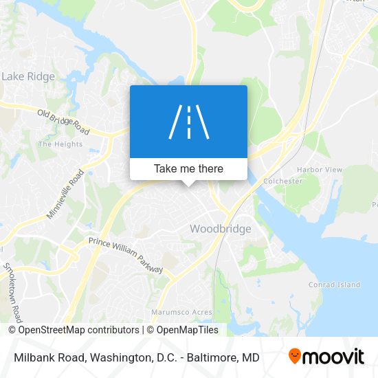 Mapa de Milbank Road