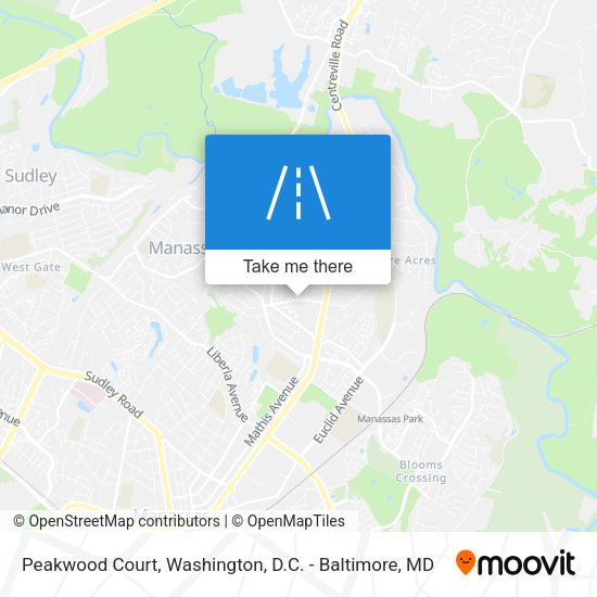 Mapa de Peakwood Court