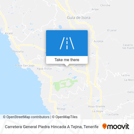 Carretera General Piedra Hincada A Tejina map
