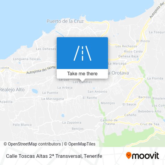 Calle Toscas Altas 2ª Transversal map