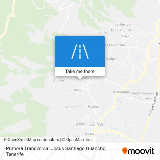 Primera Transversal Jesús Santiago Guanche map