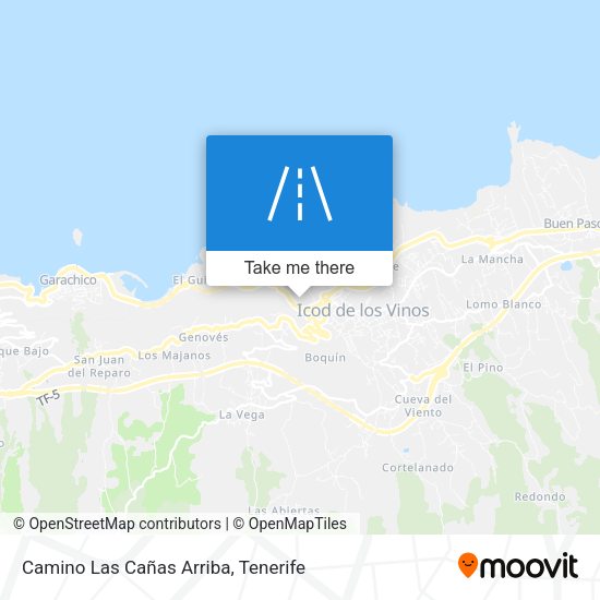 Camino Las Cañas Arriba map